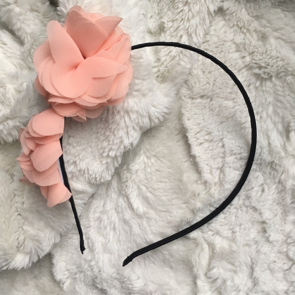 Floral Chiffon Headband-PEACH